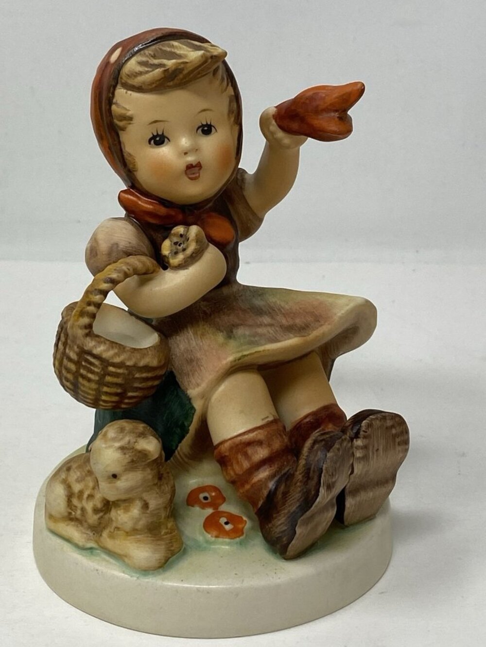Goebel Hummel Farewell Signed Figurine 1960s W Germany TMK4 Girl Waving Bye  #65
